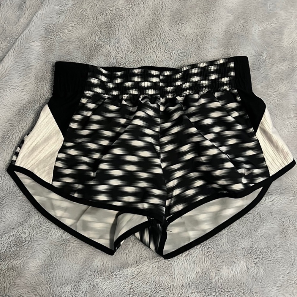 Black and white nike shorts